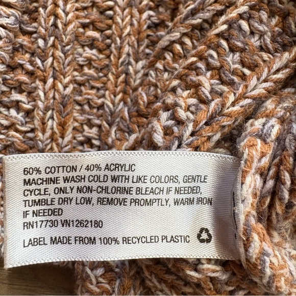 Universal Threads Goods Co. Women’s Sz XS Brown Beige Chunky Knit Sweater Cozy - Picture 7 of 7